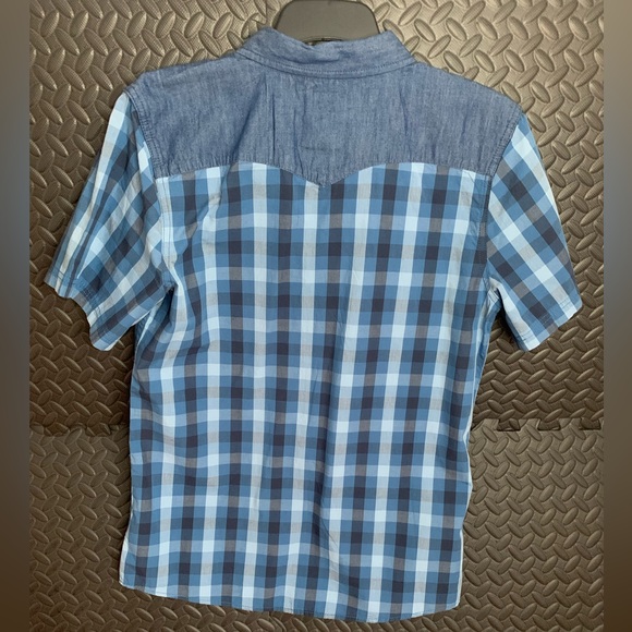 Levi's Boys Plaid Shirt, Size 13-15 (XL), Blue, With Pockets, Blue - Picture 5 of 7